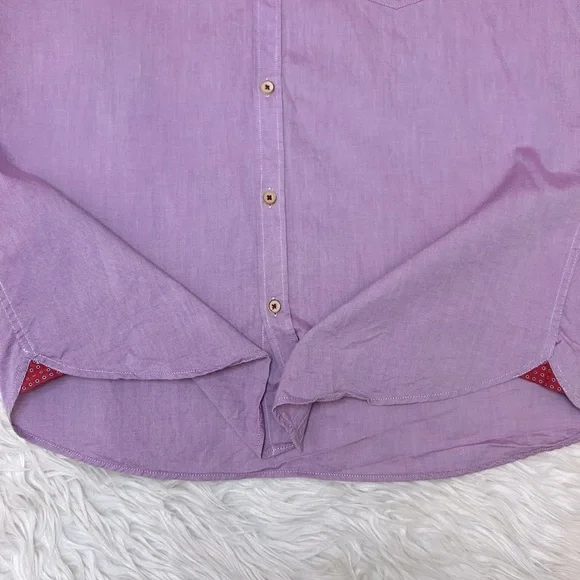 Ted Baker London Size 4 Men’s Casual‎ Long Sleeve Button Down Burgundy - Picture 5 of 10